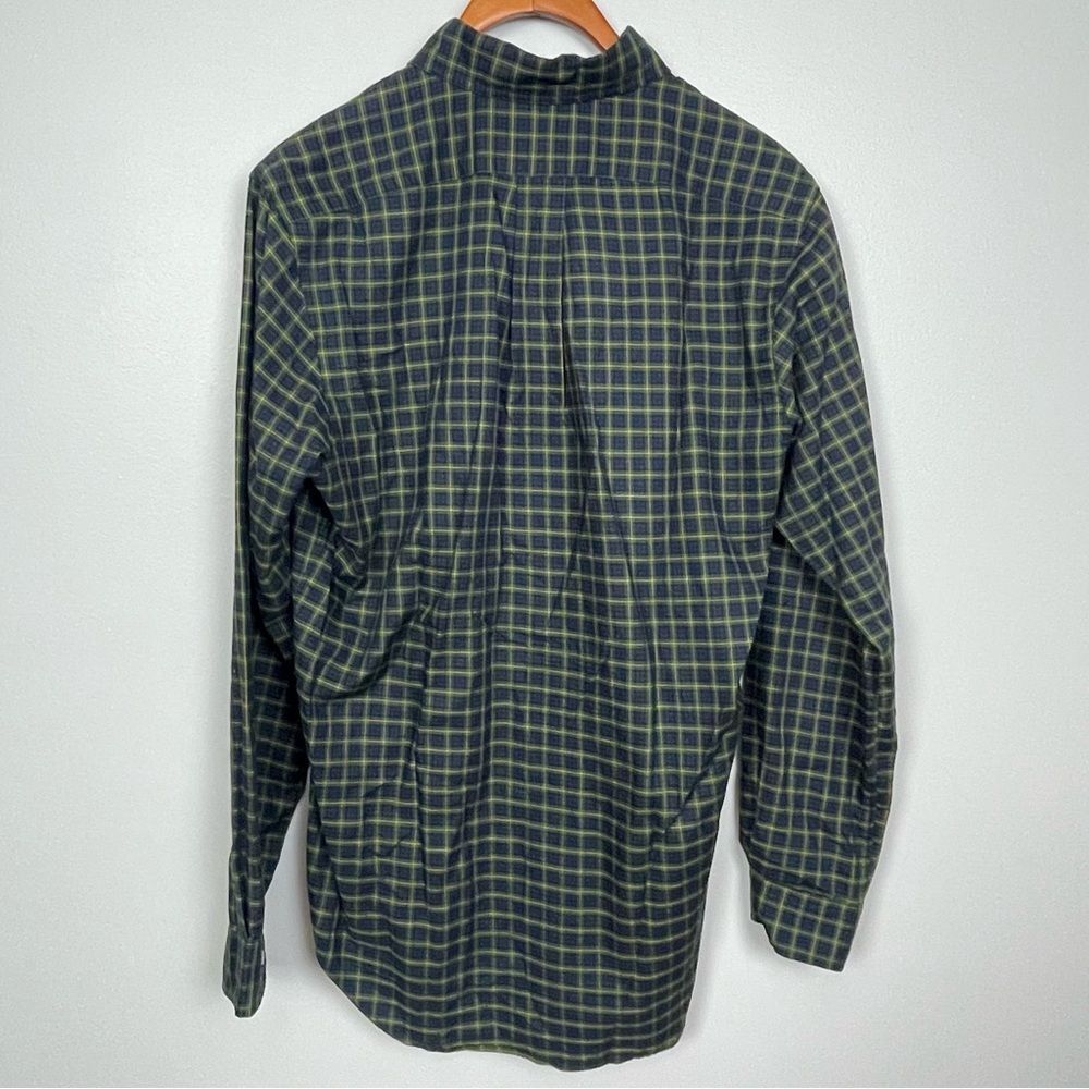 Ralph Lauren Classic Fit Button Down Shirt Green Blue Plaid Mens Small - Picture 6 of 7